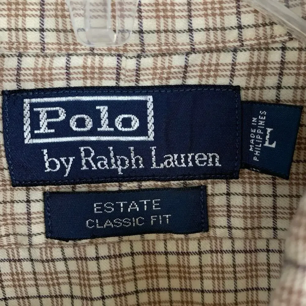 Polo Ralph Lauren Plaid Button Down Shirt Classic Preppy Men Large